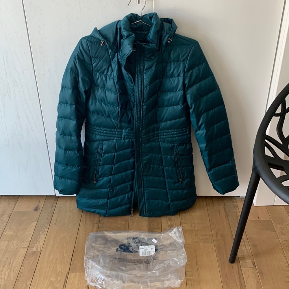 Lands End Down Jacket. Teal. XS.